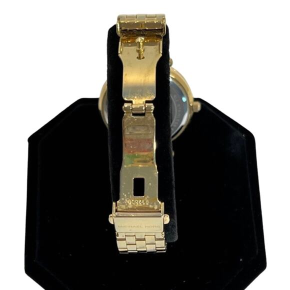 Michael Kors Mini Darci Watch Gold-Tone Glitz Stainless Steel Analog Crystal - Picture 5 of 6